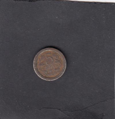 Beschrijving: 5 Cent WILHELMINA  